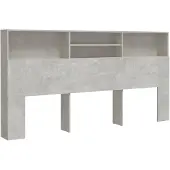 vidaXL Hoofdbordkast 200x19x103,5 cm betongrijs