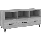 vidaXL Tv-meubel 102x35x50 cm bewerkt hout grijs sonoma eikenkleurig