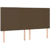 vidaXL Hoofdbord donkerbruin 180x5x118/128 cm stof