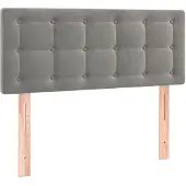 vidaXL Hoofdbord 90x5x78/88 cm fluweel lichtgrijs