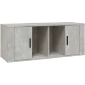 vidaXL Tv-meubel 100x35x40 cm bewerkt hout betongrijs