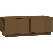 vidaXL Salontafel 110x50x40 cm massief grenenhout honingbruin
