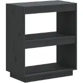 vidaXL Boekenkast 60x35x71 cm massief grenenhout grijs