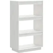 vidaXL Boekenkast/kamerscherm 60x35x103 cm massief grenenhout wit