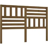 vidaXL Hoofdbord 126x4x100 cm massief grenenhout honingbruin