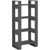 vidaXL Boekenkast/kamerscherm 60x35x125 cm massief hout grijs
