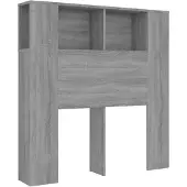 vidaXL Hoofdbordkast 100x18,5x102,5 cm grijs sonoma eikenkleurig