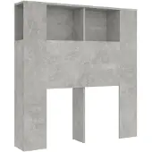 vidaXL Hoofdbordkast 100x18,5x102,5 cm betongrijs