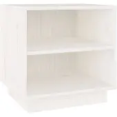 vidaXL Nachtkastje 40x34x40 cm massief grenenhout wit