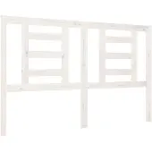 vidaXL Hoofdbord 146x4x100 cm massief grenenhout wit