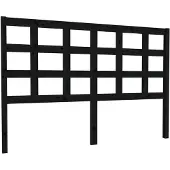 vidaXL Hoofdbord 145,5x4x100 cm massief grenenhout zwart
