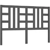 vidaXL Hoofdbord 166x4x100 cm massief grenenhout grijs