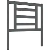 vidaXL Hoofdbord 81x4x100 cm massief grenenhout grijs