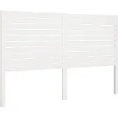 vidaXL Hoofdbord 126x4x100 cm massief grenenhout wit