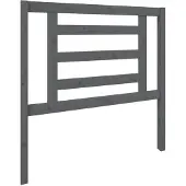 vidaXL Hoofdbord 96x4x100 cm massief grenenhout grijs