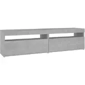 vidaXL Tv-meubelen 2 st met LED-verlichting 75x35x40 cm betongrijs