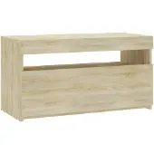 vidaXL Tv-meubel met LED-verlichting 75x35x40 cm sonoma eikenkleurig