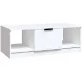 vidaXL Salontafel 102x50x36 cm bewerkt hout wit