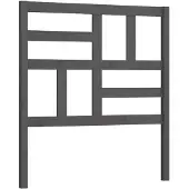 vidaXL Hoofdbord 81x4x104 cm massief grenenhout grijs