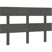 vidaXL Hoofdbord 124x3x81 cm massief grenenhout grijs