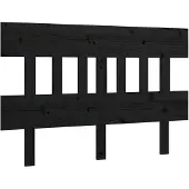 vidaXL Hoofdbord 143,5x3x81 cm massief grenenhout zwart