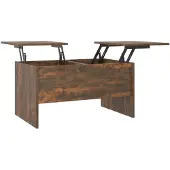 vidaXL Salontafel 80x50x42,5 cm bewerkt hout gerookt eikenkleurig