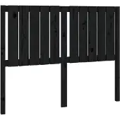 vidaXL Hoofdbord 125,5x4x100 cm massief grenenhout zwart