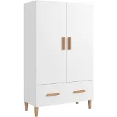 vidaXL - Hoge - kast - 70x31x115 - cm - bewerkt - hout - wit