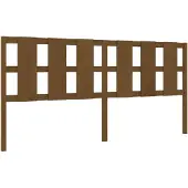 vidaXL Hoofdbord 205,5x4x100 cm massief grenenhout honingbruin