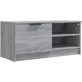 vidaXL Tv-meubel 80x35x36,5 cm bewerkt hout grijs sonoma eikenkleurig