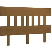 vidaXL Hoofdbord 123,5x3x81 cm massief grenenhout honingbruin
