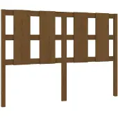 vidaXL Hoofdbord 125,5x4x100 cm massief grenenhout honingbruin