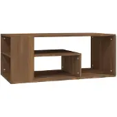 vidaXL Salontafel 100x50x40 cm bewerkt hout bruineiken