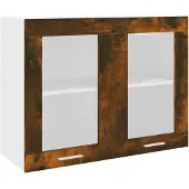 vidaXL Bovenkast Lyon 80x31x60 cm bewerkt hout gerookt eikenkleurig