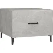 vidaXL Salontafel met metalen poten 50x50x40 cm betongrijs