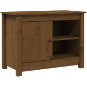 vidaXL Tv-meubel 70x36,5x52 cm massief grenenhout honingbruin