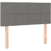 vidaXL Hoofdbord 90x5x78/88 cm stof donkergrijs
