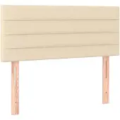 vidaXL Hoofdbord 100x5x78/88 cm stof crèmekleurig