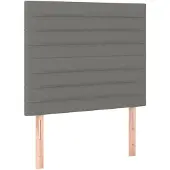 vidaXL Hoofdbord donkergrijs 80x5x118/128 cm Stof