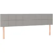 vidaXL Hoofdborden 160x5x78/88 cm stof lichtgrijs