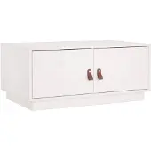vidaXL Salontafel 80x50x35 cm massief grenenhout wit