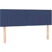 vidaXL Hoofdborden 144x5x78/88 cm stof blauw