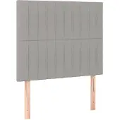 vidaXL Hoofdbord lichtgrijs 90x5x118/128 cm stof