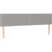 vidaXL Hoofdborden 160x5x78/88 cm stof lichtgrijs