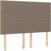 vidaXL Hoofdbord taupe 144x5x118/128 cm Stof