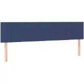 vidaXL Hoofdborden 200x5x78/88 cm stof blauw