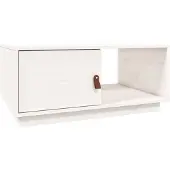 vidaXL Salontafel 80x50x35,5 cm massief grenenhout wit