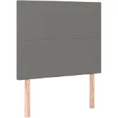 vidaXL Hoofdbord donkergrijs 100x5x118/128 cm Stof