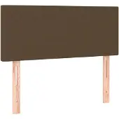 vidaXL Hoofdbord 100x5x78/88 cm stof donkerbruin