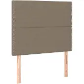 vidaXL Hoofdbord taupe 90x5x118/128 cm Stof